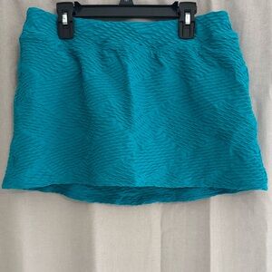 Lands' End Swim Textured Skirt Bottom Green EUC Size 4
